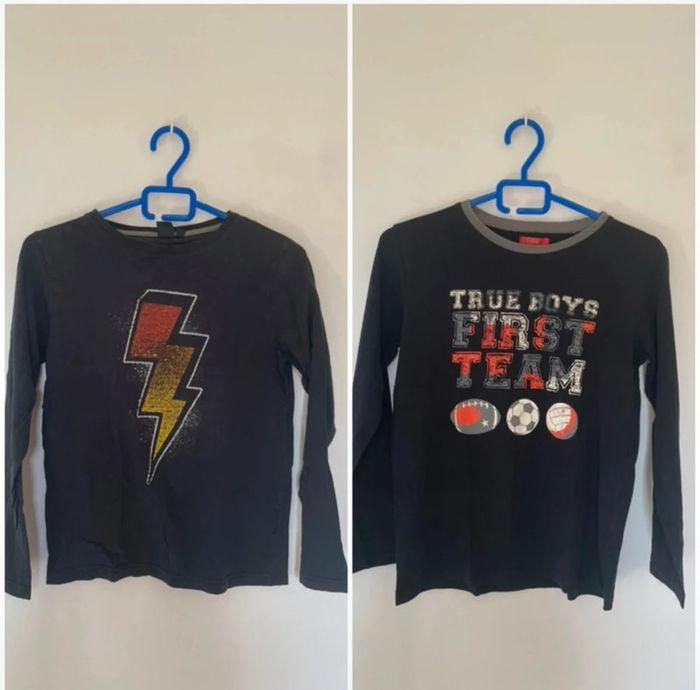 Lot de 2 tee shirts manches longues 12 ans garçon