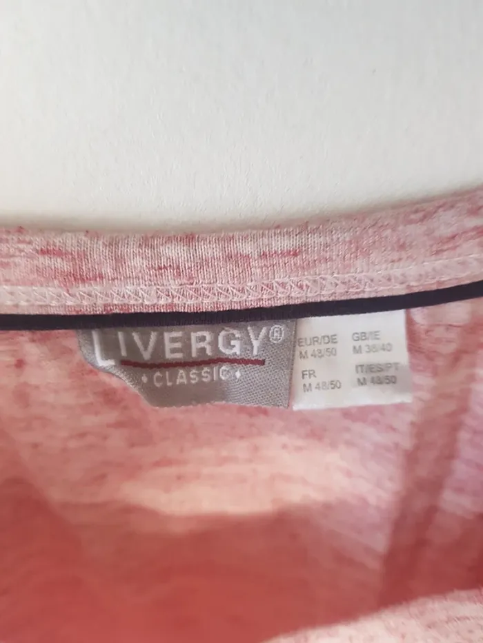 T shirt Homme Taille M rayé rose léger - photo numéro 4