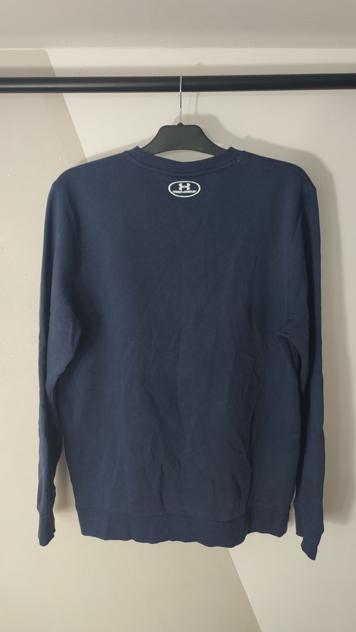 Vêtement vintage de marque Pull Under Armour bleu foncé coupe ajustée XL #D84 - photo numéro 6