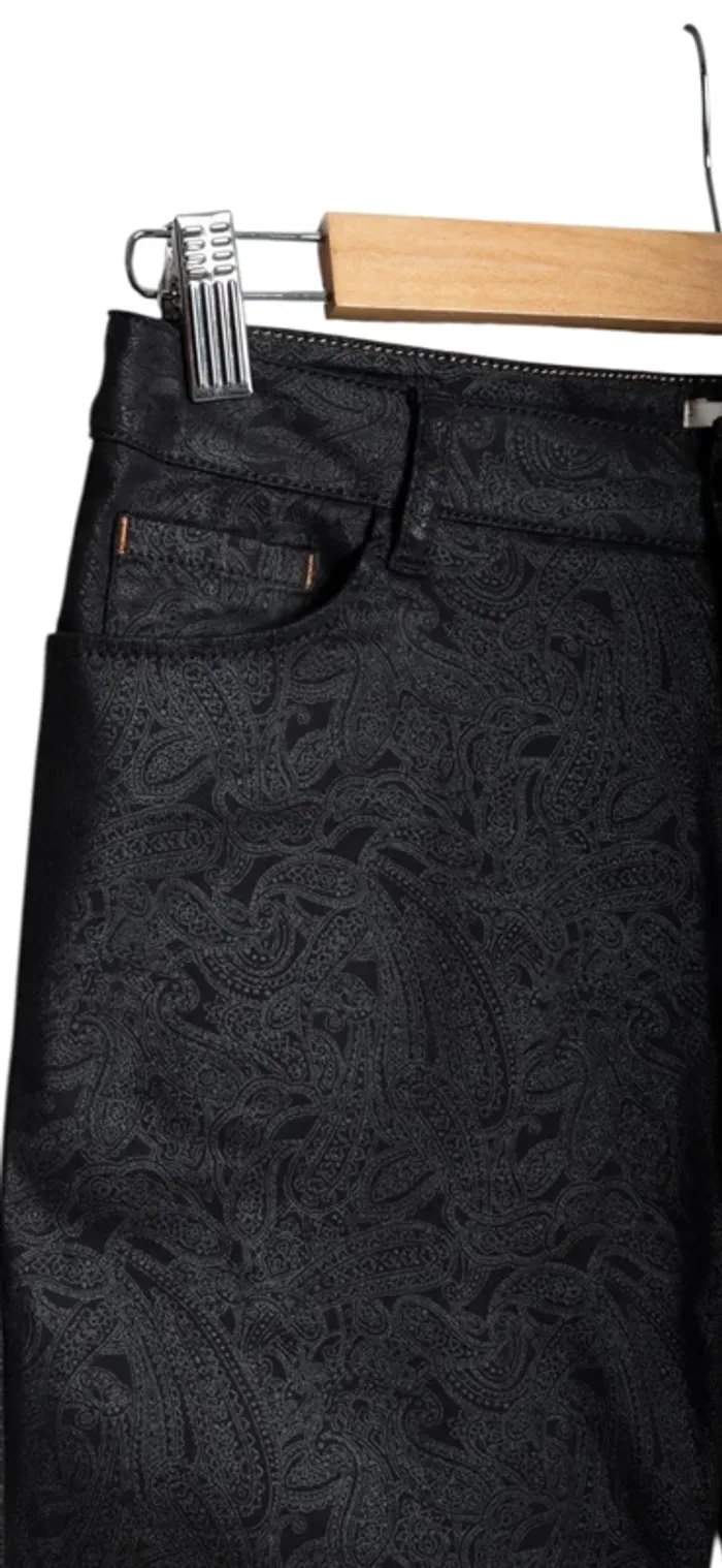 Pantalon noir jacquard Mayjune Taille 34/36 - photo numéro 3