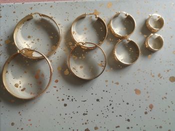 Lot boucles d'oreilles créoles plaqué or