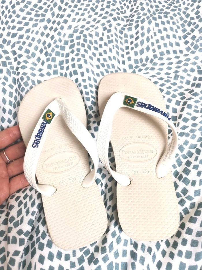 Tong blanche Havaianas enfant - photo numéro 3
