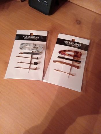 Lot de 9 pinces et barrettes à cheveux