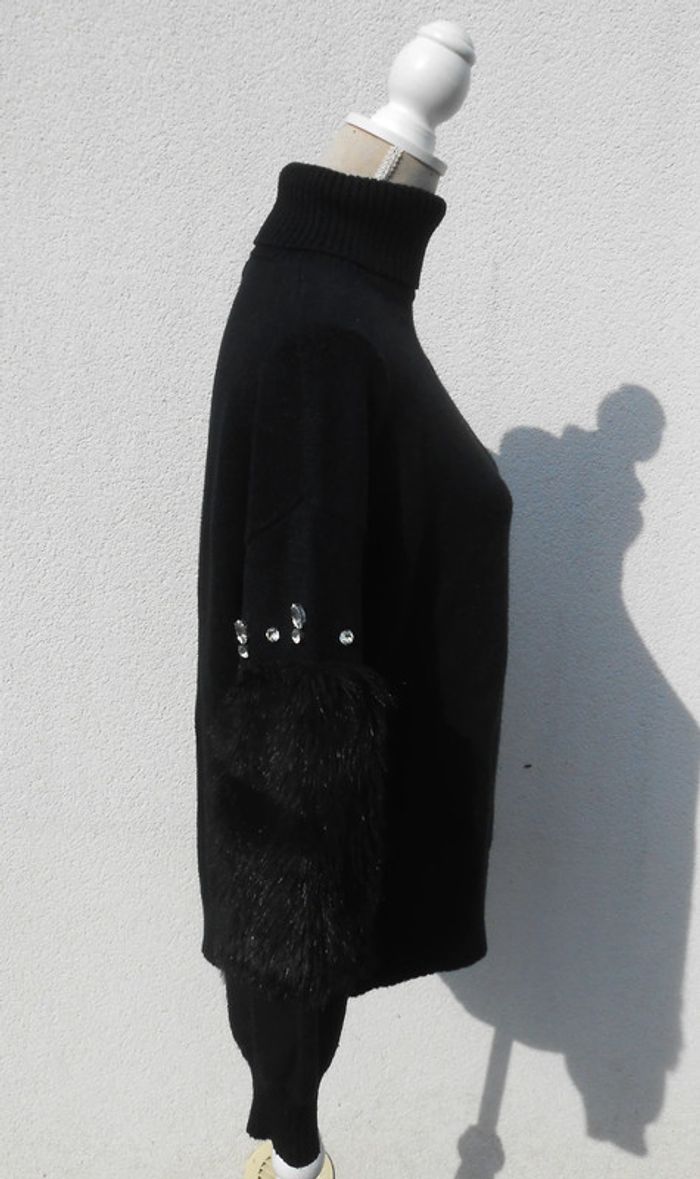 Pull à col roulé noir - photo numéro 2