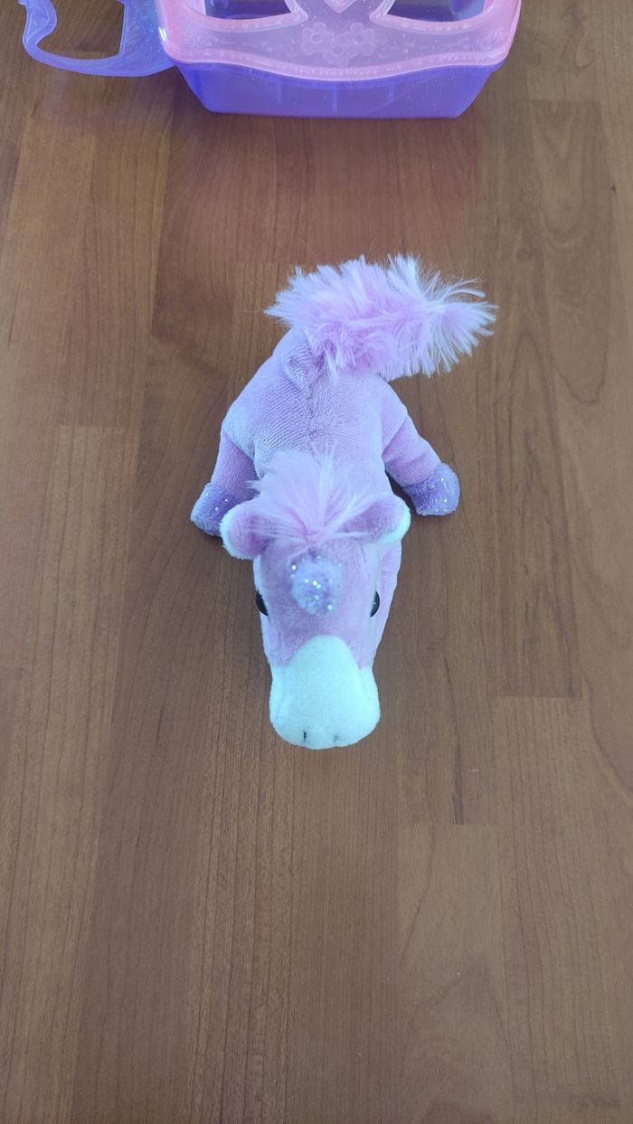 Peluche licorne et son panier de transport - photo numéro 7