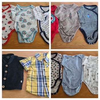 Lot bodys, salopettes, chemise, gilet 3 mois