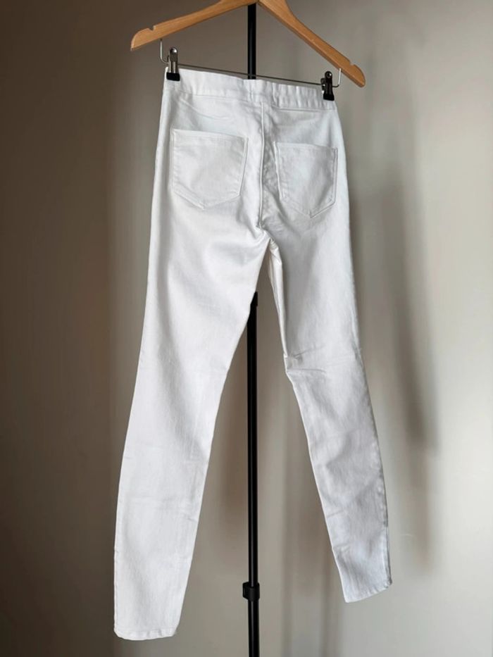 Pantalon type jean skinny blanc élastique 10 Denim - photo numéro 5