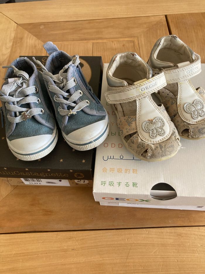 Lot chaussures été fille T21
