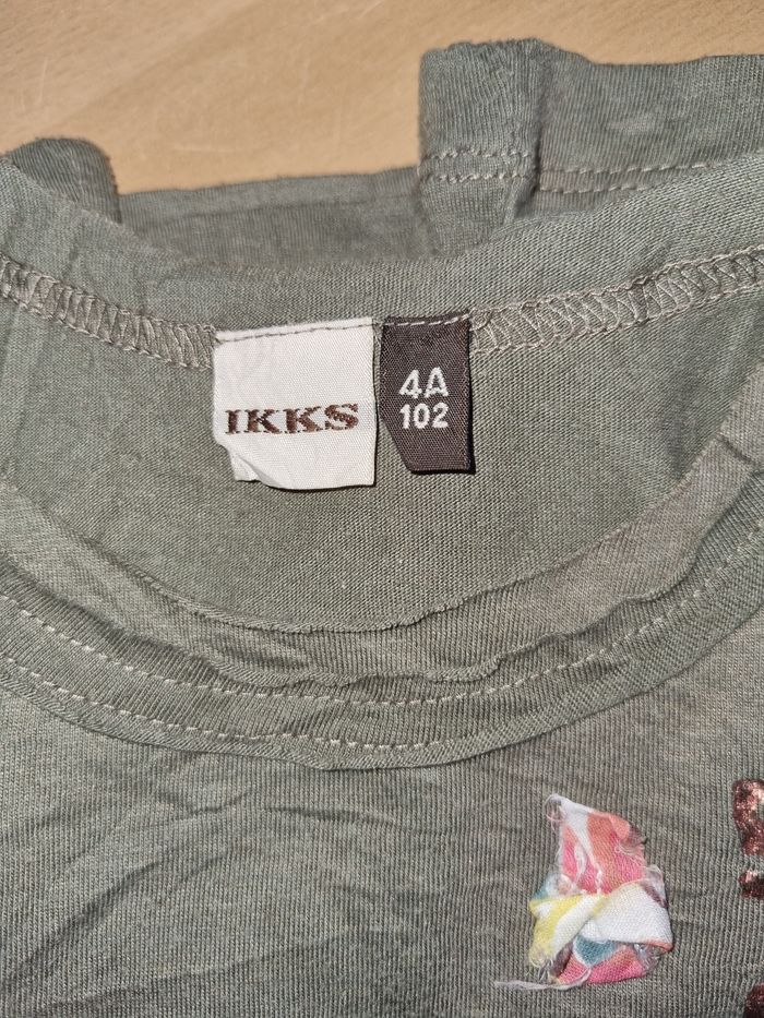 T-shirt IKKS kaki Tbe 4 ans - photo numéro 4