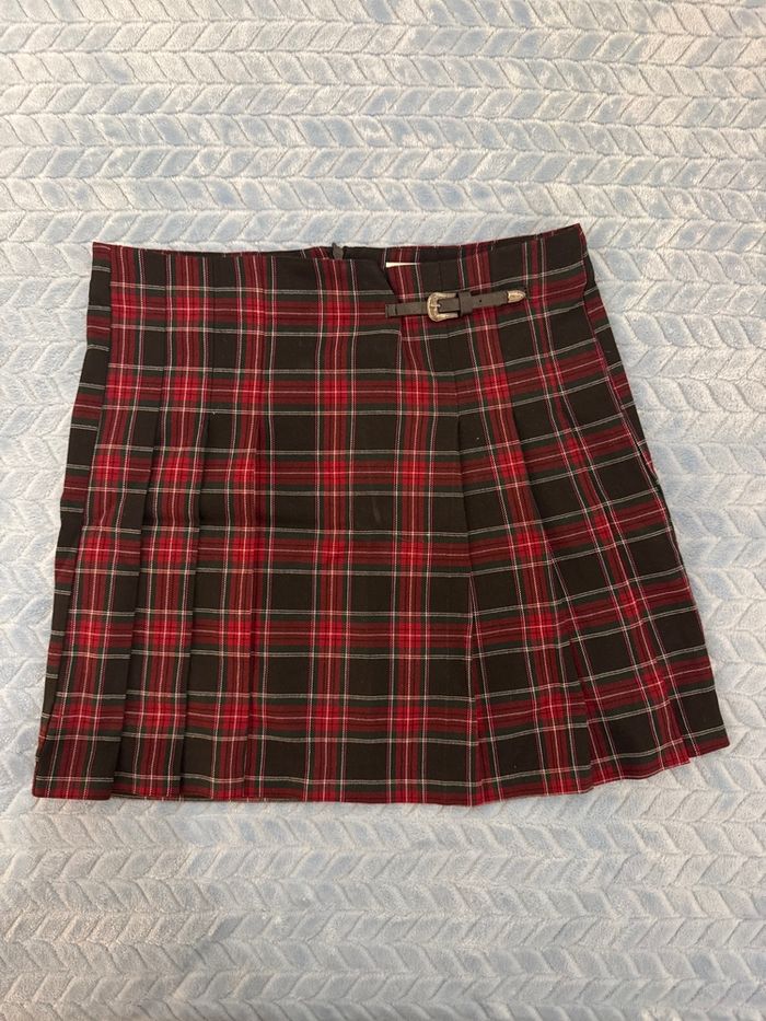 Jupe plissée à carreaux