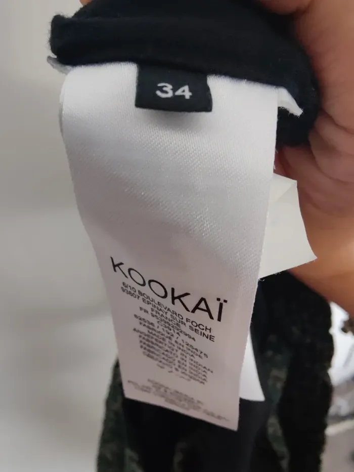 Blouse imprimée python verte lurex kookai 34 - photo numéro 4
