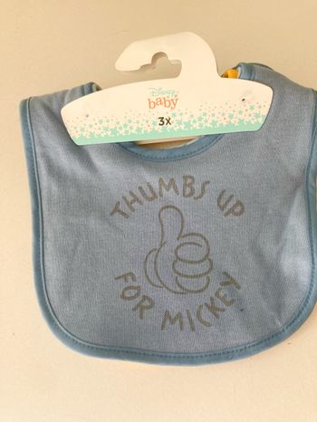 Lot de 3 bavoirs Disney baby neuf