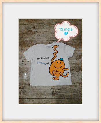 Joli t-shirt garçon manches courtes été 12 mois