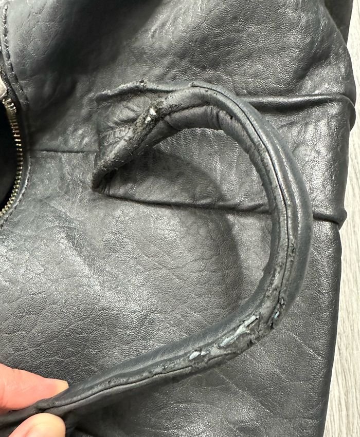 Sac à main en cuir véritable et clous argentés Lush Bag - photo numéro 8