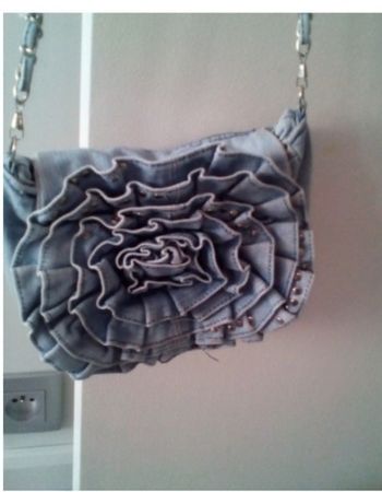 Petit sac bandoulière 👜 forme fleur jeans