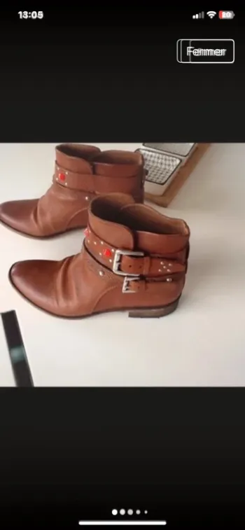 Boots bottines marron