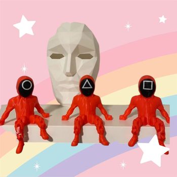 Lot de trois soldats squid game impression 3 D