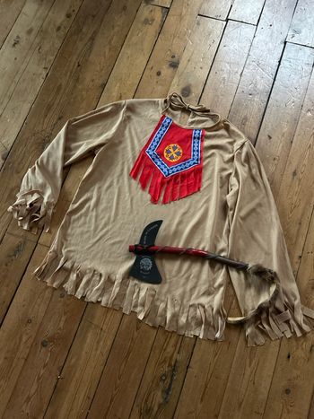 Déguisement indien 12 ans tunique et hache