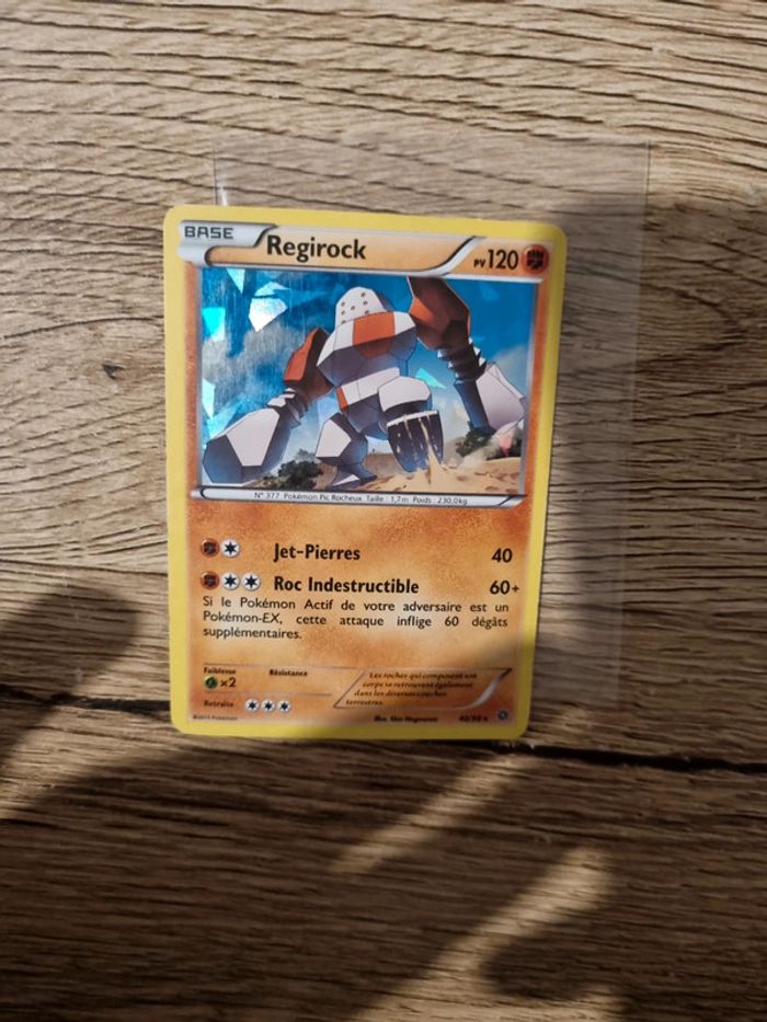 Carte pokémon regirock holo 40/98 année 2015 - photo numéro 2