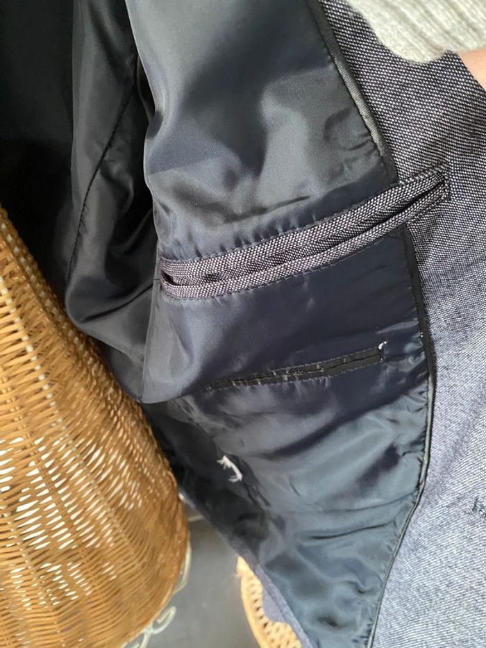 Blazer H&M bleu marine chiné taille 38/40 - photo numéro 13