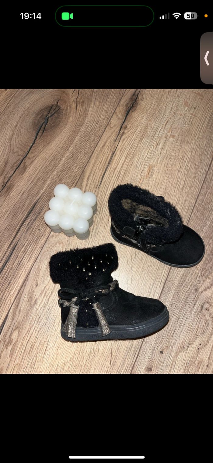 Bottines noir taille 20 - chaussea