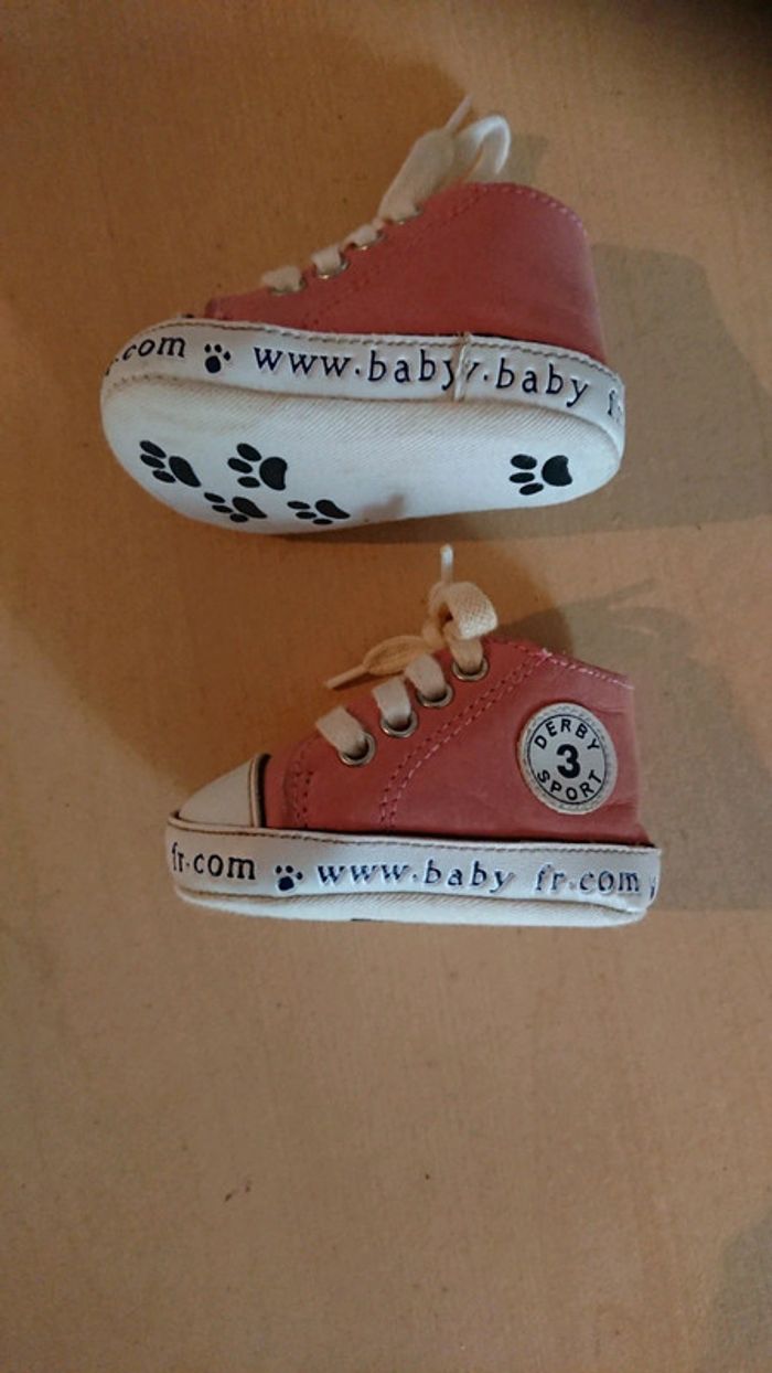 Chaussons basket rose 0/6m - photo numéro 3