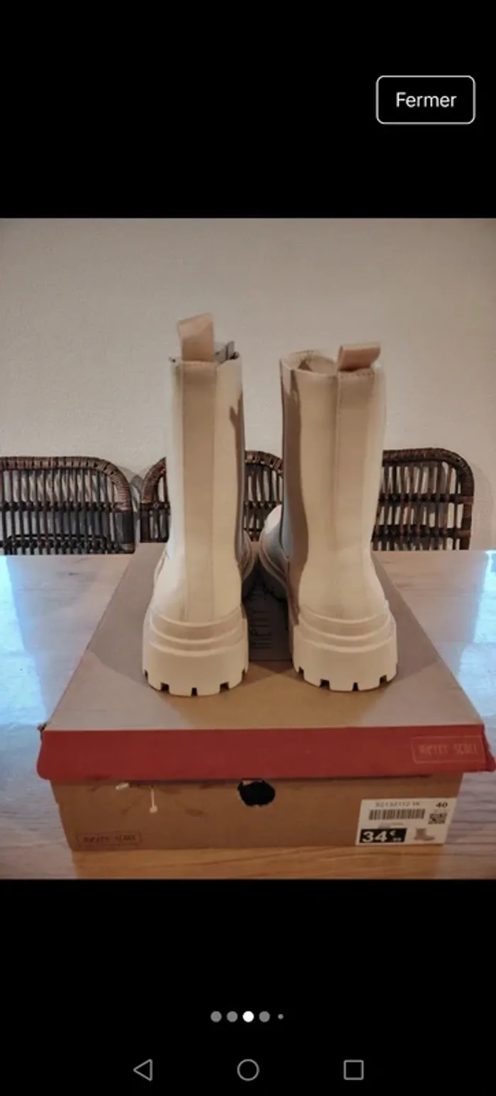 Bottines beige NEUVES - photo numéro 3