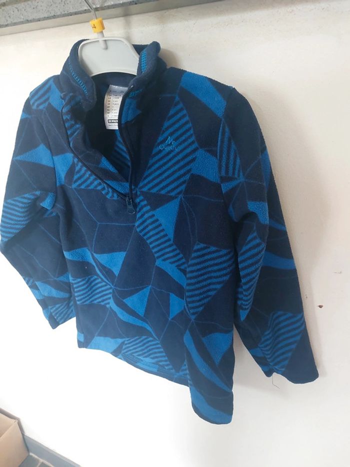 Polaire bleu motif - photo numéro 3