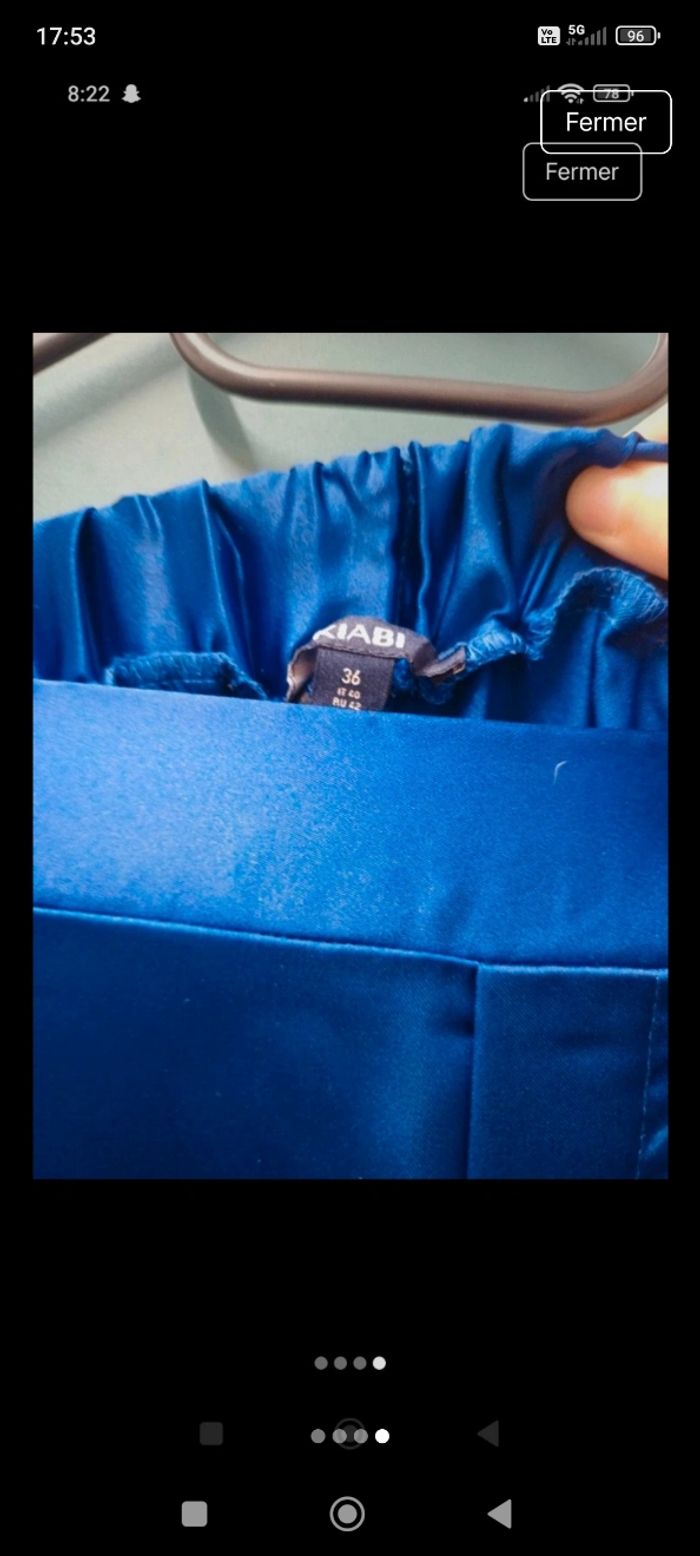 Pantalon fluide bleu roi - photo numéro 2