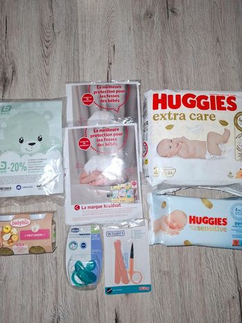 Langes, lingettes bébé taille 2