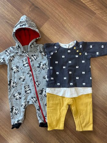 Lot 2 ensembles bébé garçon 3 mois