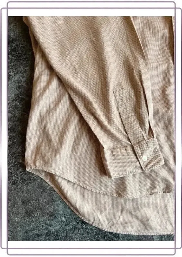 Chemise moutarde/blanc Ralph Lauren coton XXL - Men shirt - Herrenhemd - Camicia uomo - photo numéro 3