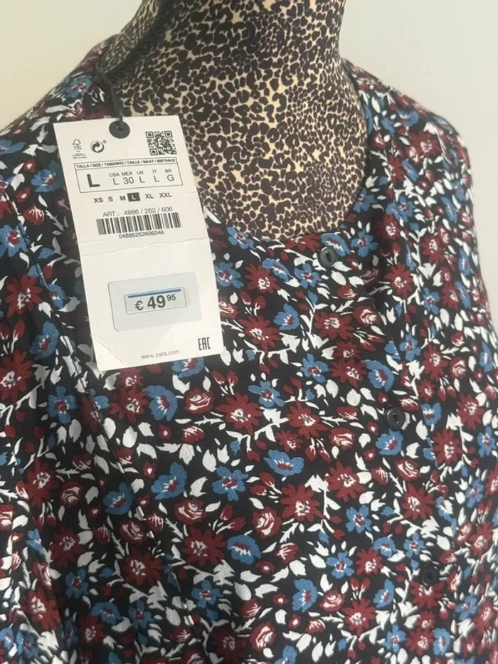 Robe longue à fleurs Zara – Neuve avec étiquette – Taille L - photo numéro 5