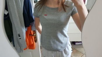 T-shirt manches courtes gris femme