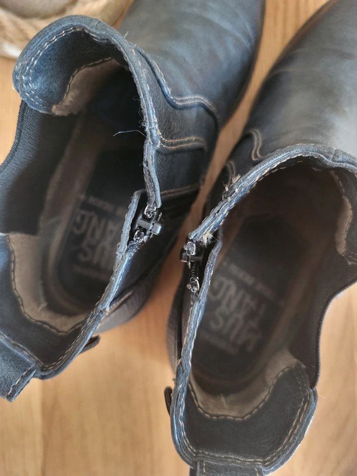 Bottines Chealsea Mustang bleu marine - Excellent état - photo numéro 14