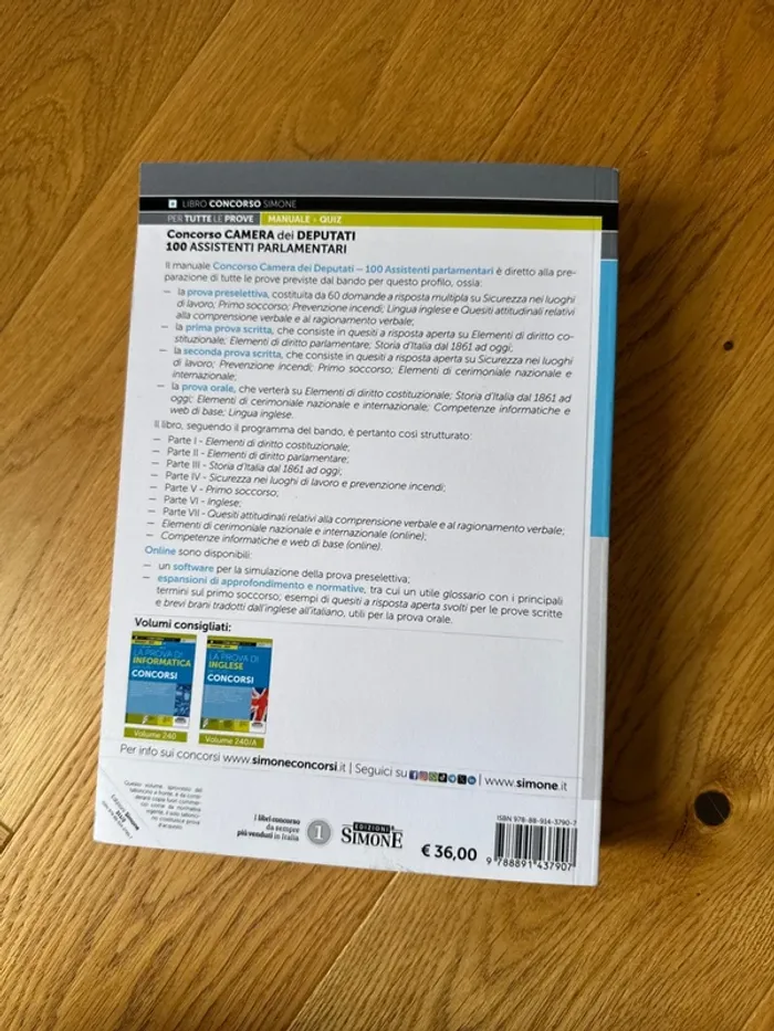 Livre concorso caméra dei députati 100 assistenti parlamentari - photo numéro 3