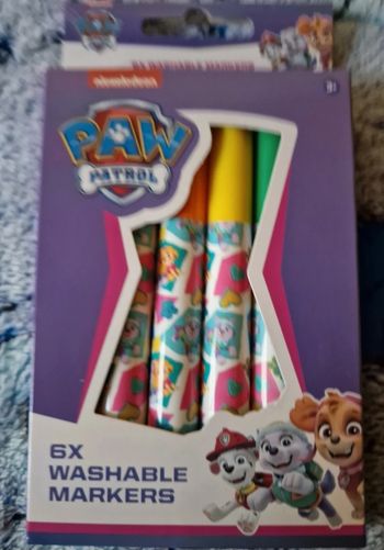 Lot de 6 feutres effaçable pat patrouille fille