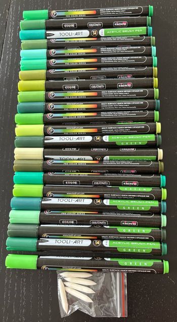 Feutre tooli art Green brush