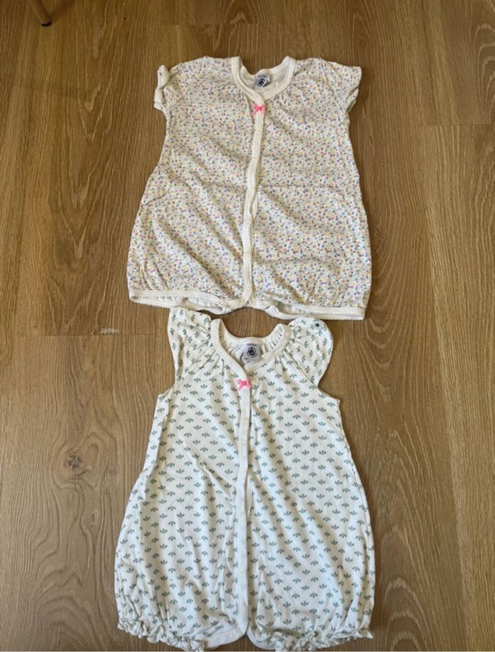 Lot 2 grenouillère petit bateau 12mois