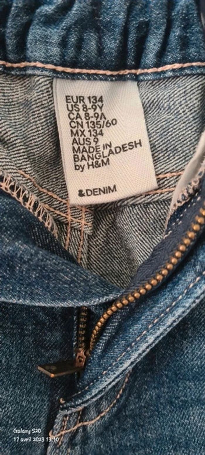 Short en jeans et T.shirt col claudine 8/9A - photo numéro 4