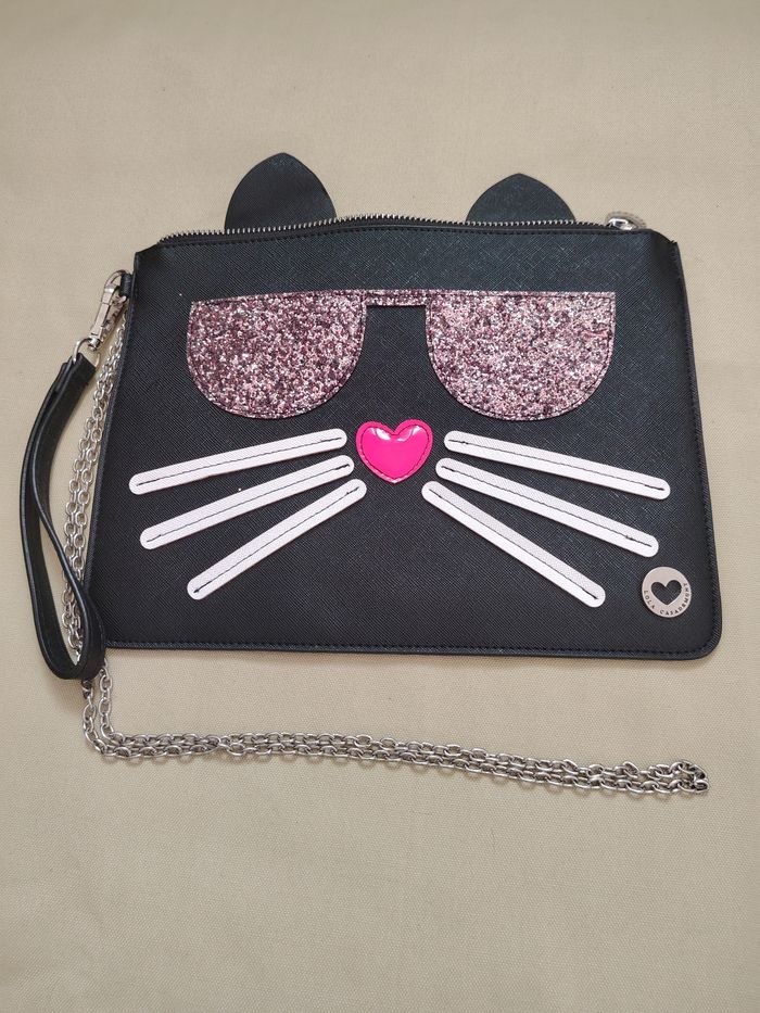 Sac bandoulière LOLA CASADEMUNT - Design Chat - NEUF