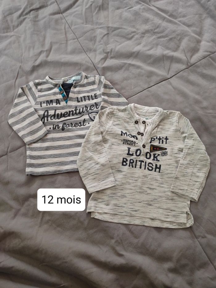 Lot de 2 tee shirt manche longue
gémo