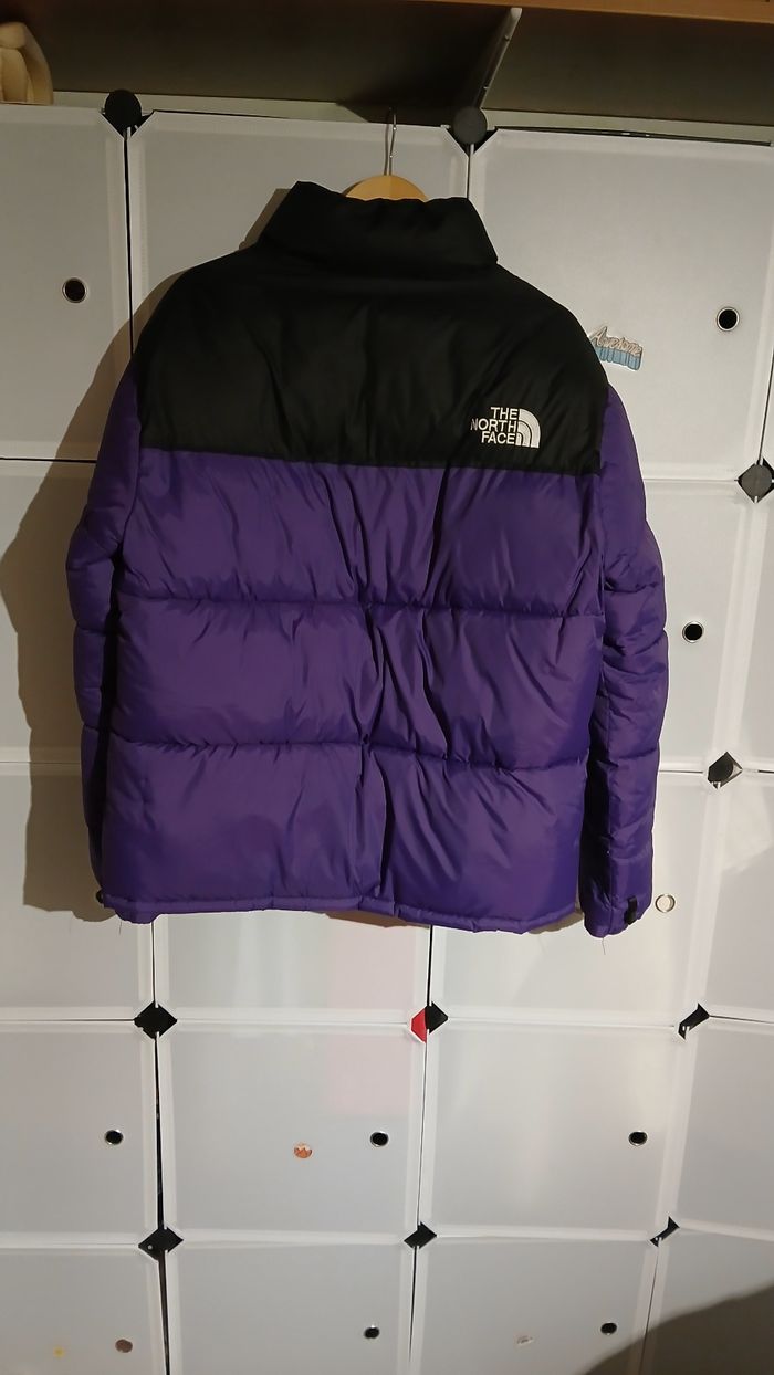 Doudoune the north face nuptse violet et noir unisexe - photo numéro 2