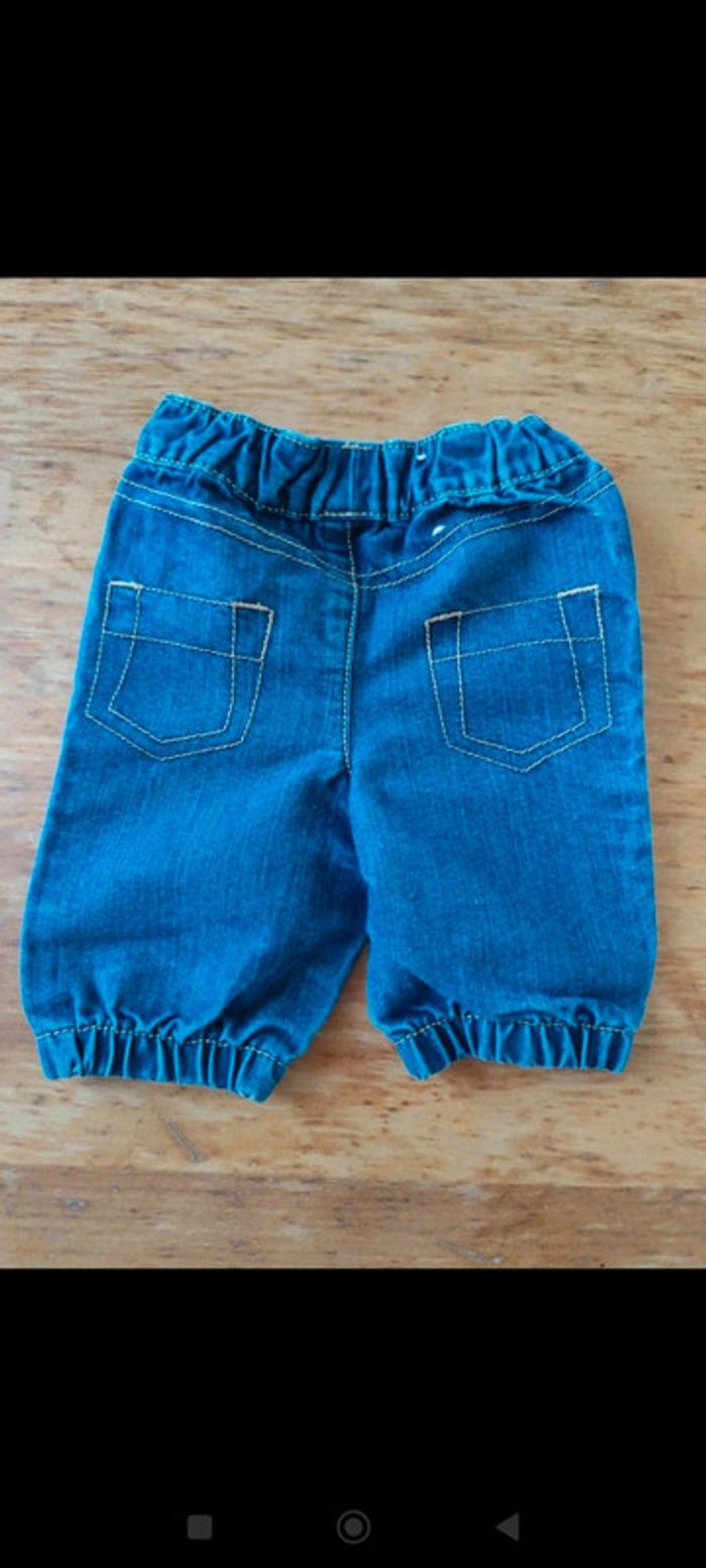 Lot de 2 pantalons 1 jean et 1 jogging taille 1mois - photo numéro 3
