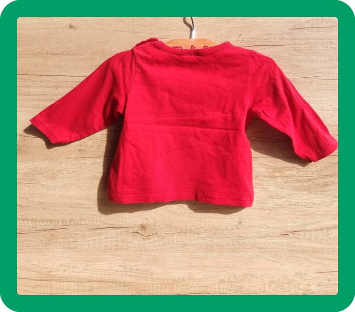 Tee shirt manche longue Rouge TAO 9 mois - photo numéro 5