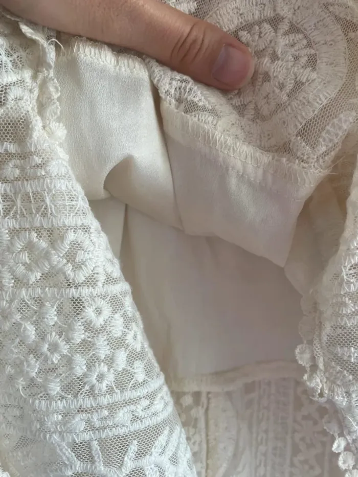 Robe dentelle crème taille M - photo numéro 5