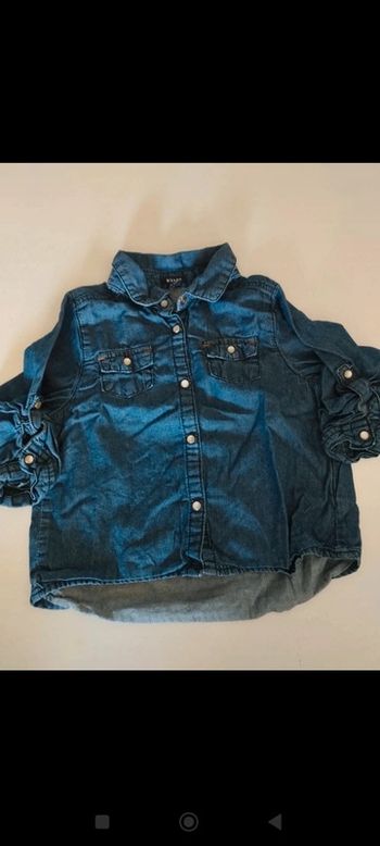 Jolie chemise en jean taille 18 mois