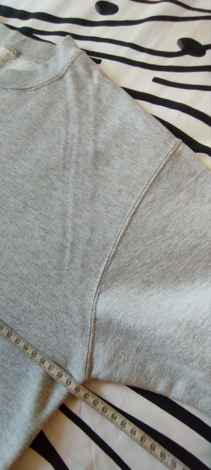 Sweat vintage gris Taille L - photo numéro 5