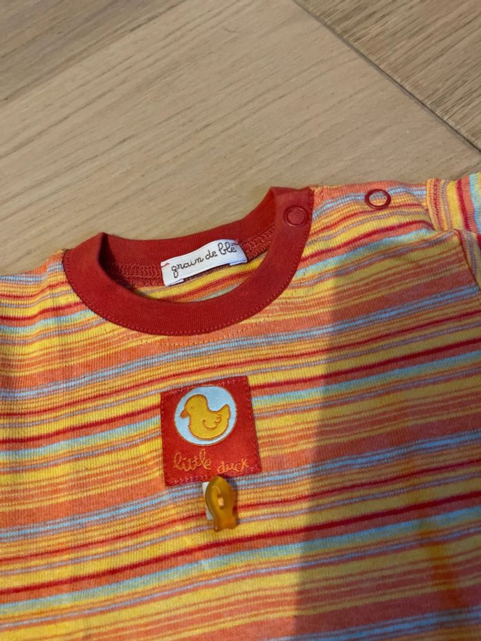 Ensemble salopette + t-shirt - Grain de blé - 3mois - photo numéro 10