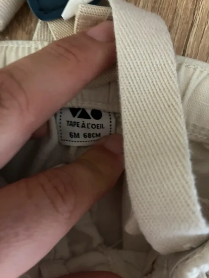 Ensemble pantalon chemise tape à L’œil  6 mois - photo numéro 3
